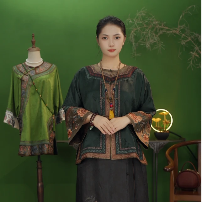 楚馨香云纱秋冬款太太服HCX242201