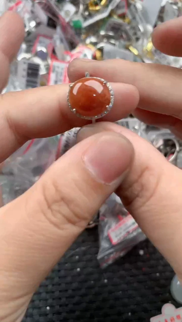 银S925镶嵌戒指翡翠12    7