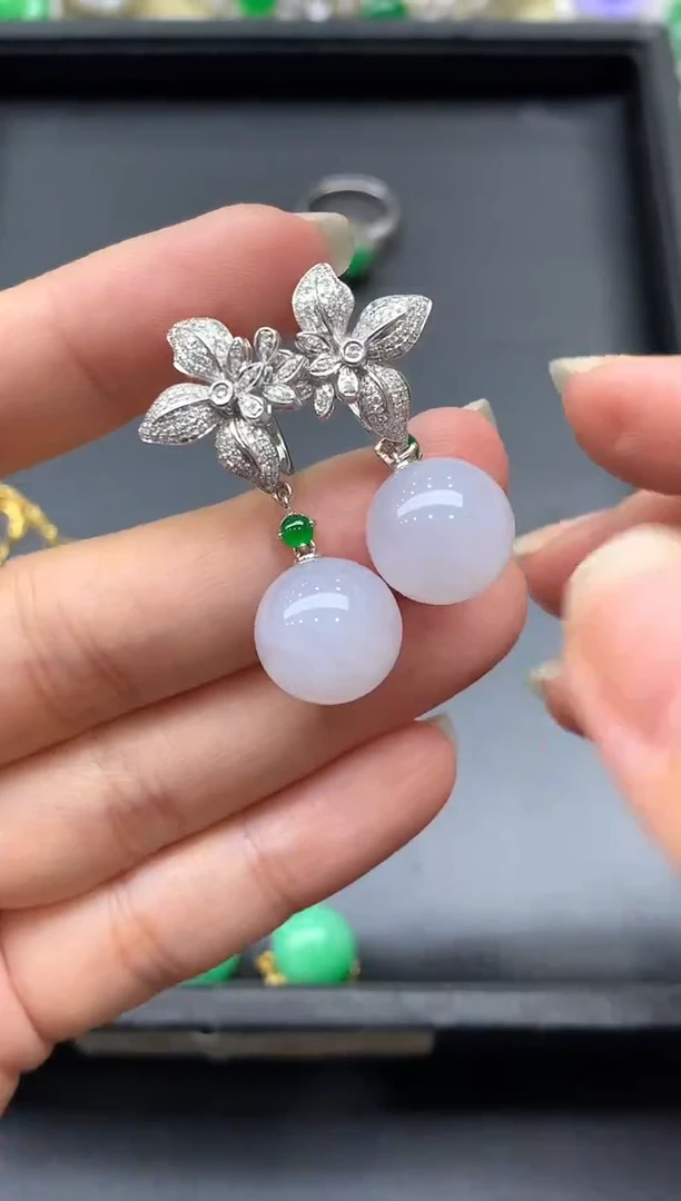 颈饰18K金镶嵌翡翠564-中国好珍宝