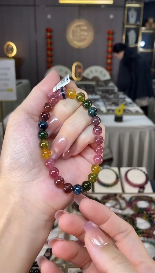 未镶嵌老矿碧玺单圈手串7mm+碧玺hon多样性发货一条