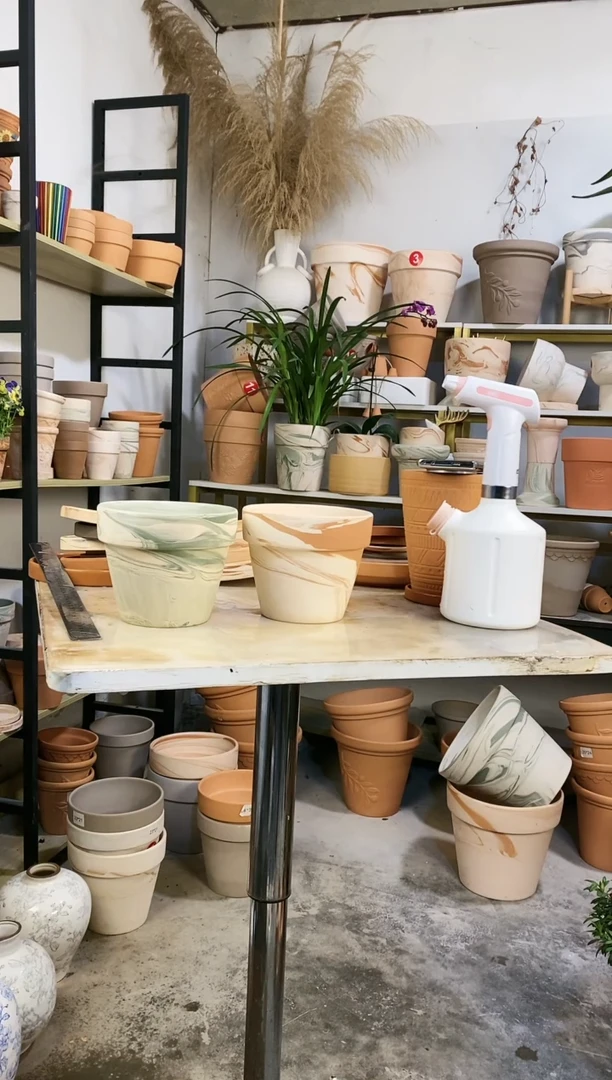 【闪购商品】红陶16*13玛奇朵+绿白陶 2盆无托