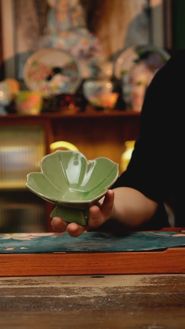 摆件景德镇纯手工釉下彩精品茶具水杯