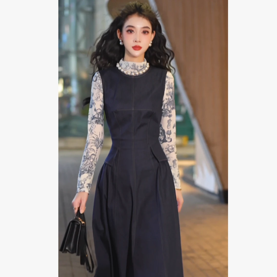 AMASS/阿玛施26早春新款无袖气质连衣裙550055