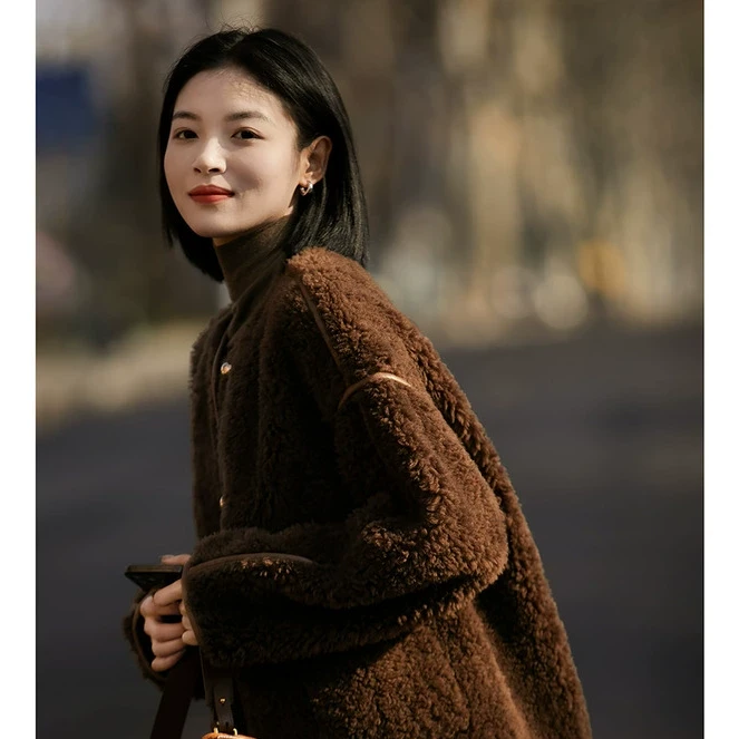 笑涵阁 新款美拉德短款小个子呢大衣外套DYT667072VG