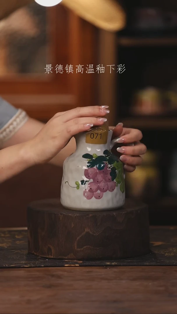 陶瓷景德镇高温釉下手绘陶瓷071