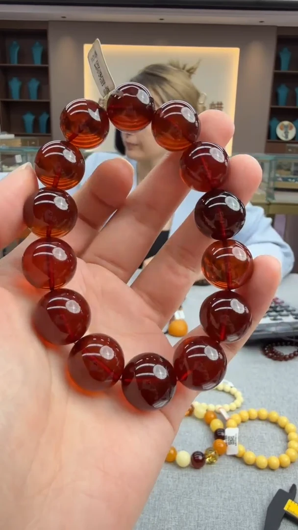 手链琥珀未镶嵌333秒拍号 假一罚三