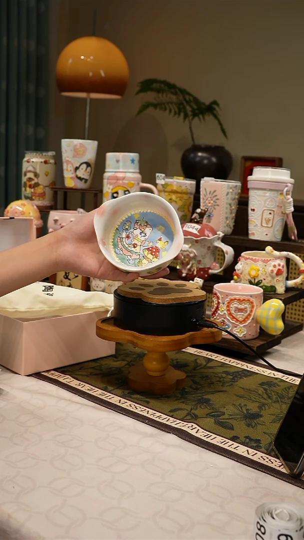 瓷【不带盒子】719高温釉下彩