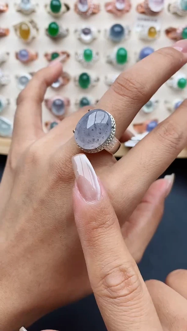 翡翠戒指未镶嵌缅甸天然A货翡翠 10-1