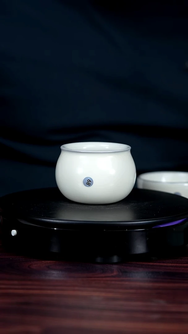 89#刘氏官窑一级品原矿钧瓷钱袋杯