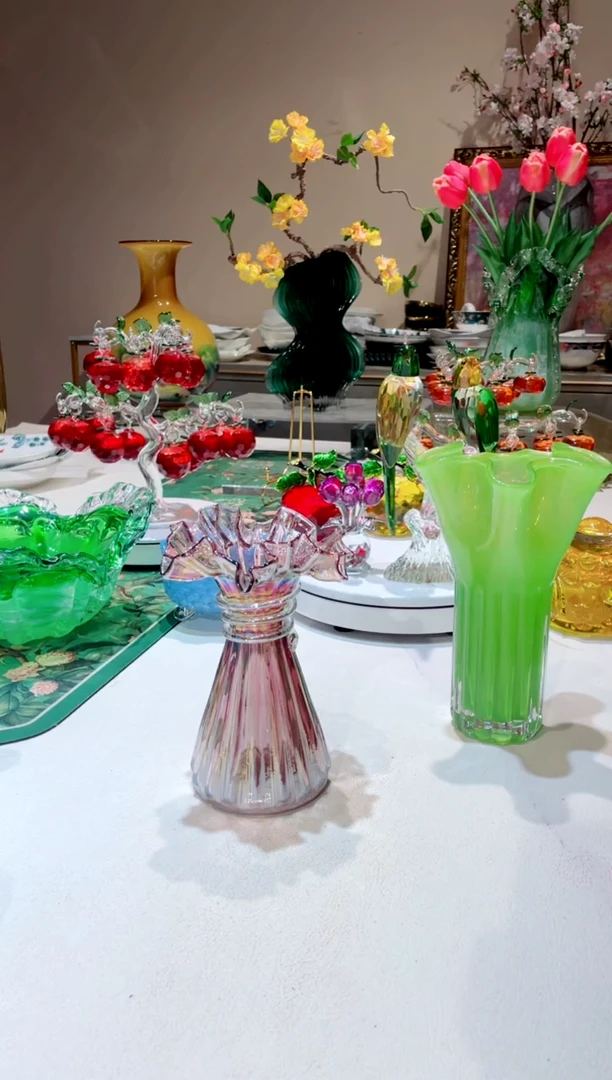 【闪购商品】琉璃手工艺品   紫色裙子花瓶