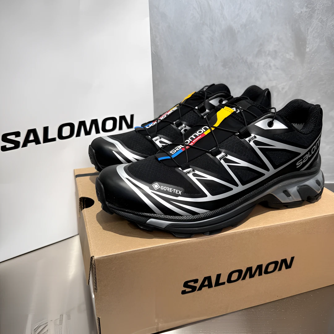 SALOMON萨洛蒙XT-6 GTX黑银低帮潮鞋街头户外涉水运动跑鞋 474506