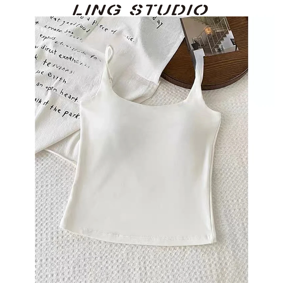 LING/STUDIO『小幸运』2025春季时尚蕾丝美背吊带背心5022679