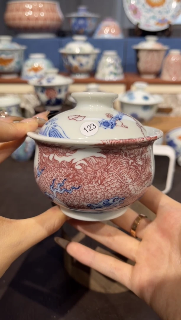 【闪购商品】杯123踏浪麒麟布袋盖碗