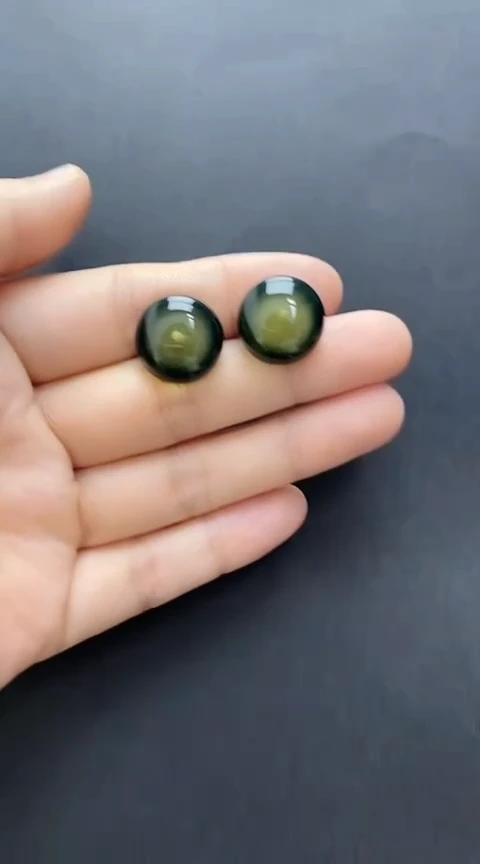 【闪购商品】琥珀裸石银S925镶嵌琥珀耳钉