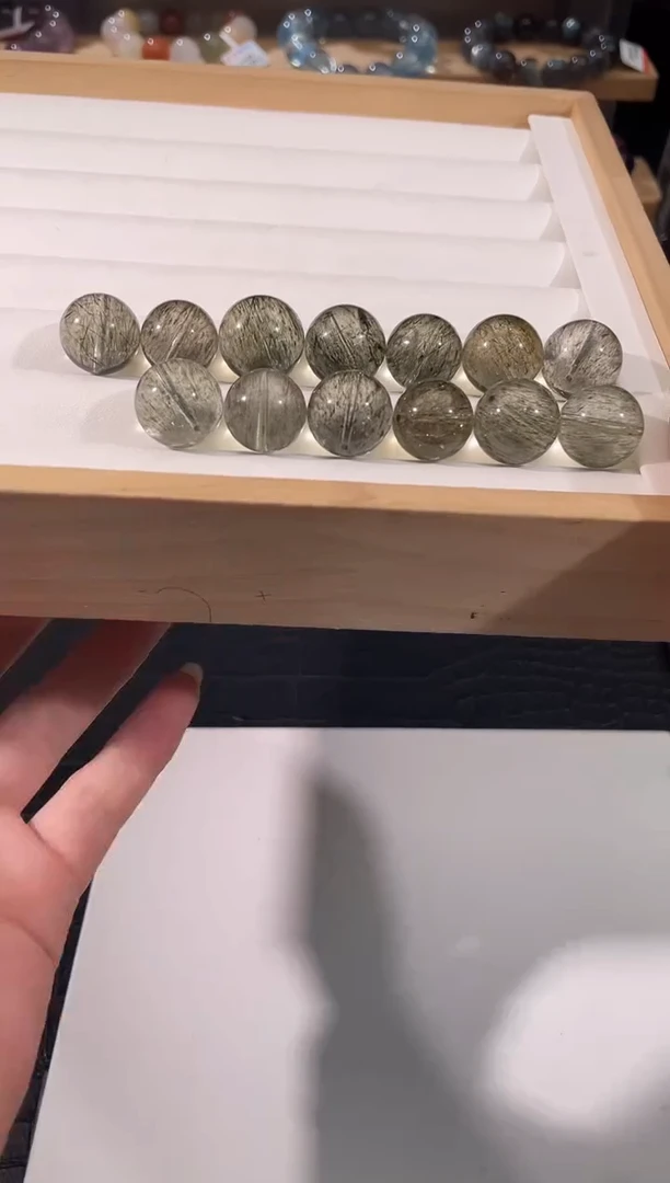 水晶手链未镶嵌A769绿发晶单珠15+多样性发一