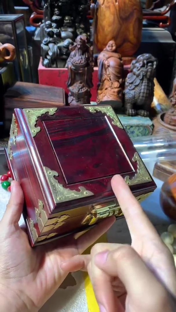 木绿qn手串带黄花梨盒