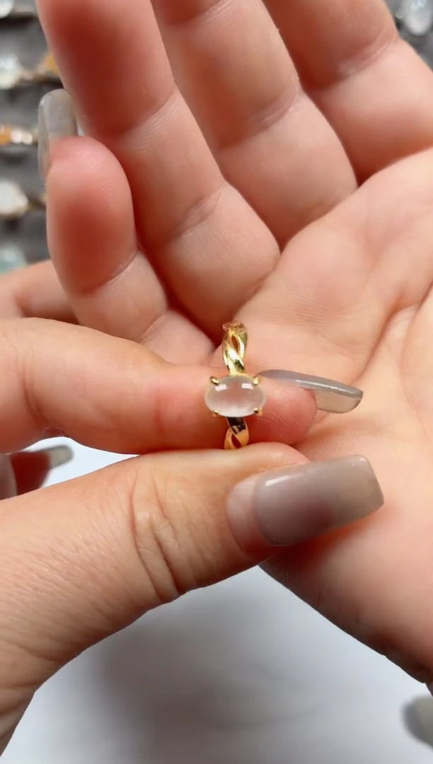 银S925镶嵌戒指翡翠.