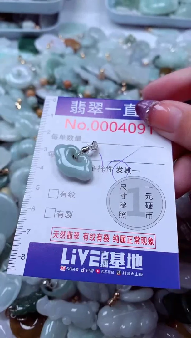 翡翠未镶嵌吊坠(不含链)4091
