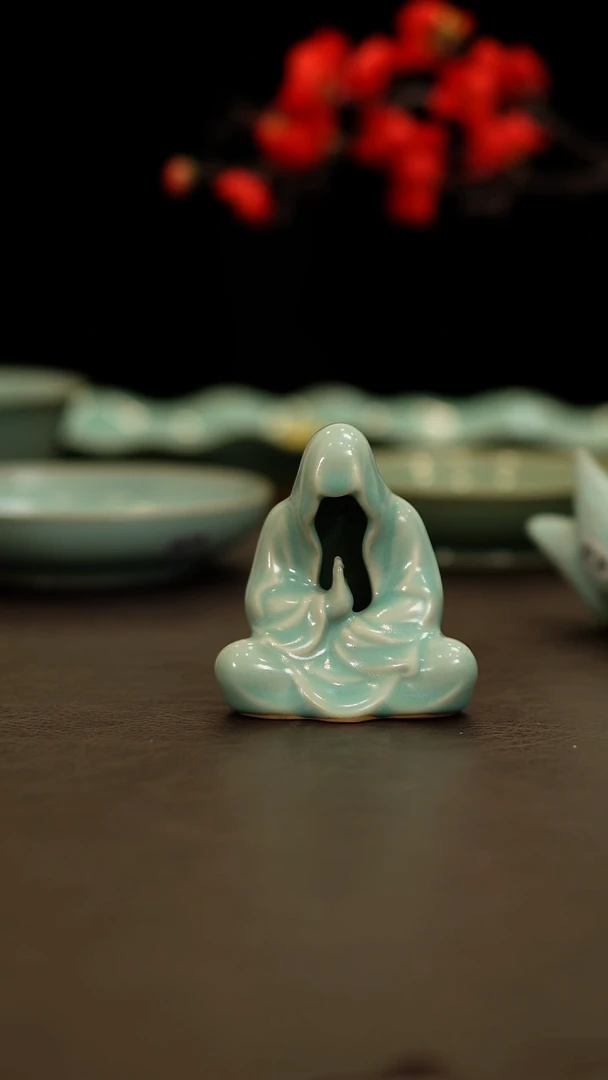 摆件汝宋汝瓷无相佛0584