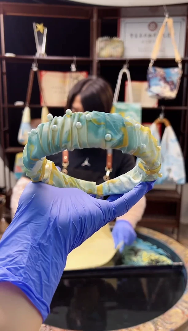 129非遗大漆漂漆发箍
