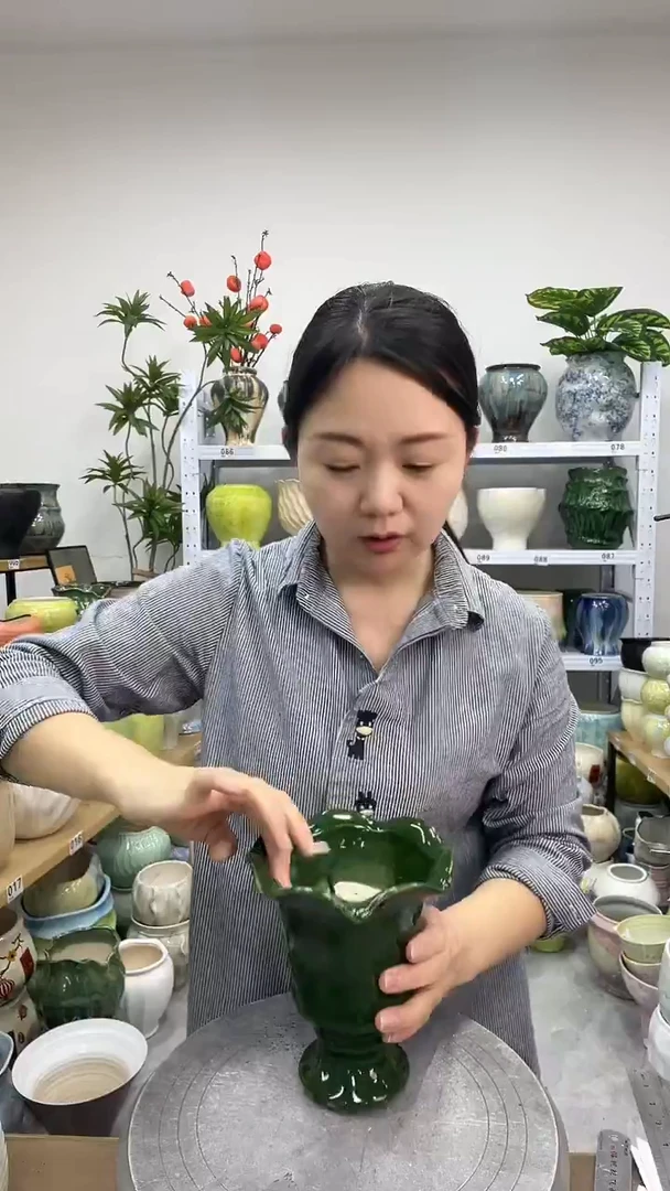 11.22陶瓷花盆直播链接高.      口