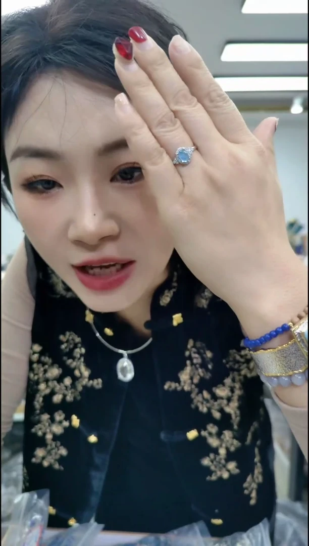 【闪购商品】海蓝宝石戒圈合金0542海蓝宝戒指