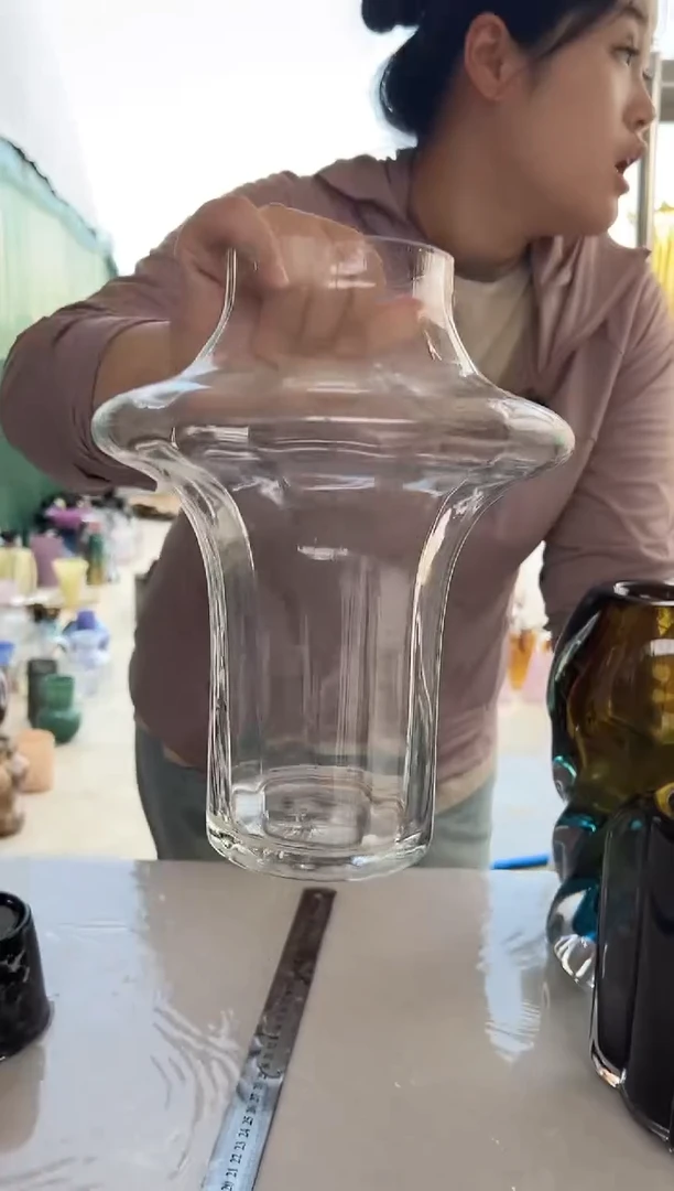 插花现代客厅摆件玻璃花瓶
