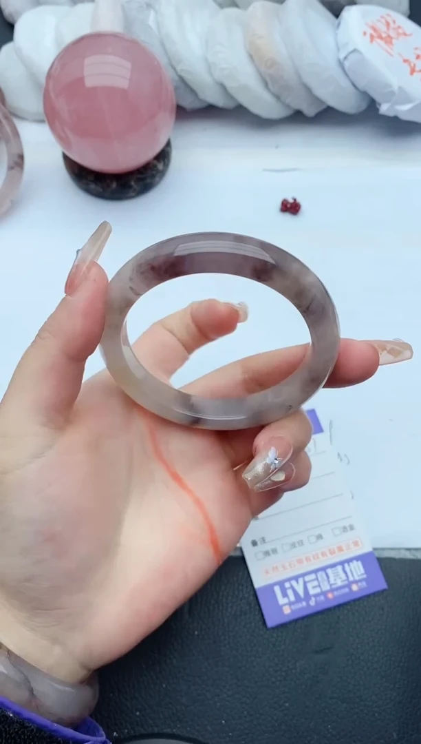 【闪购商品】石英质玉手镯未镶嵌F187+58.5