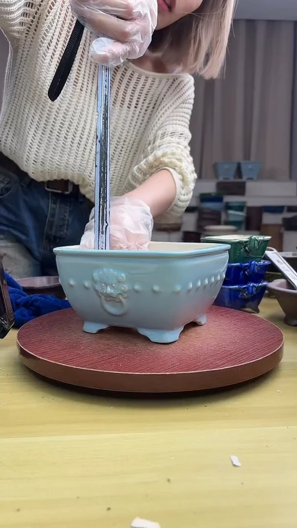 紫砂花盆紫砂花盆微瑕