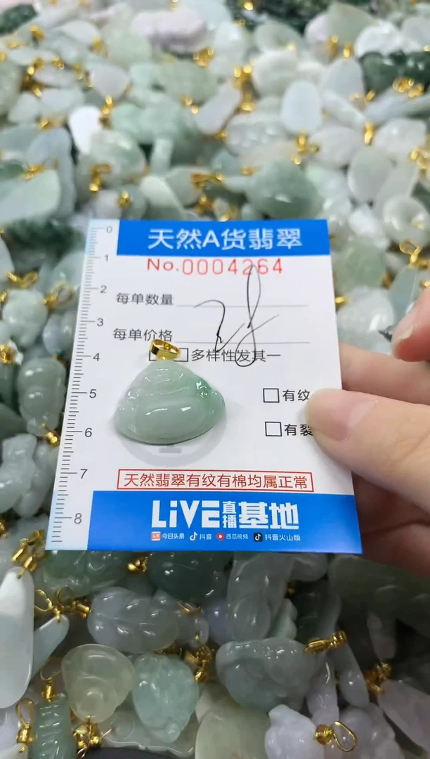 颈饰未镶嵌翡翠净货挂件-4264