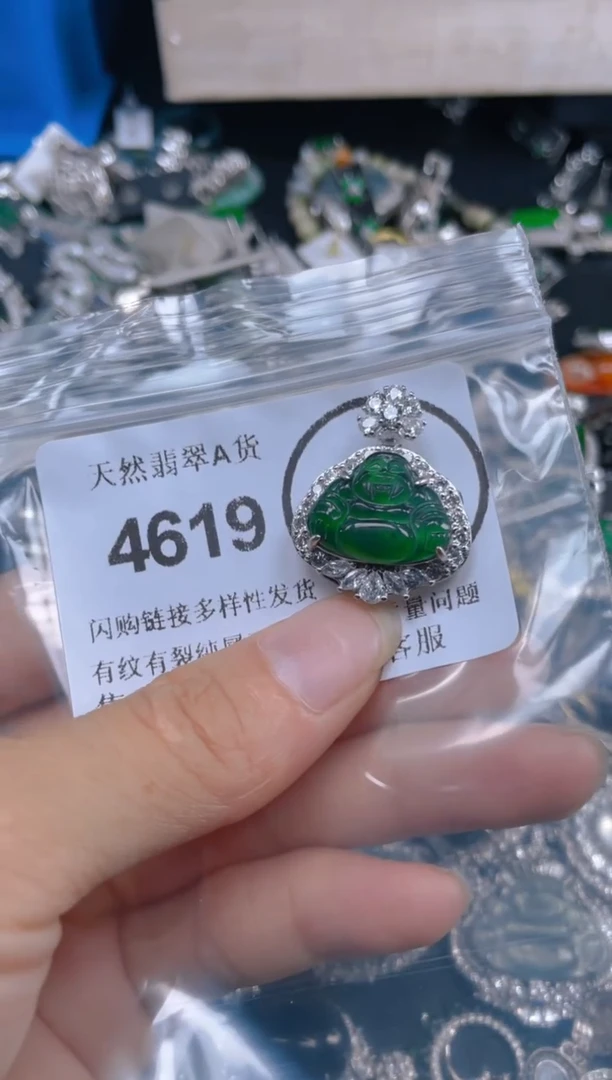 翡翠未镶嵌吊坠(不含链)4619