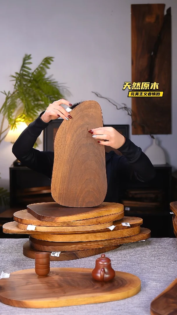 木北美黑胡桃原木.干裂疤结不属于商品质量问题完美主义者慎拍