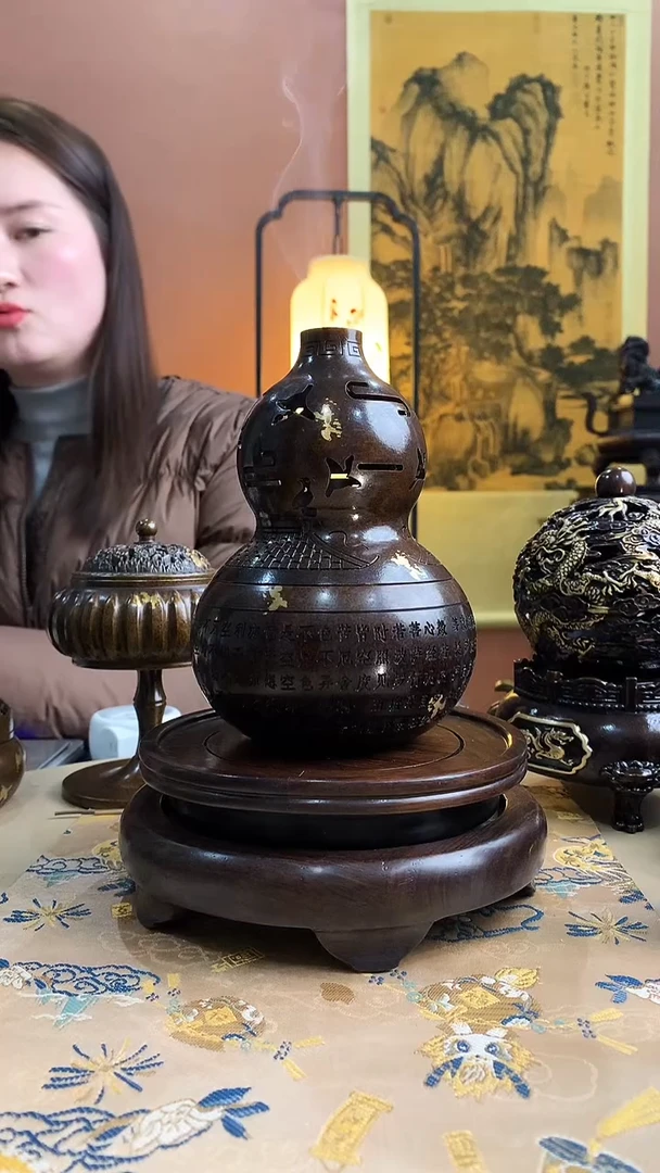 仿古苏工葫芦熏香炉