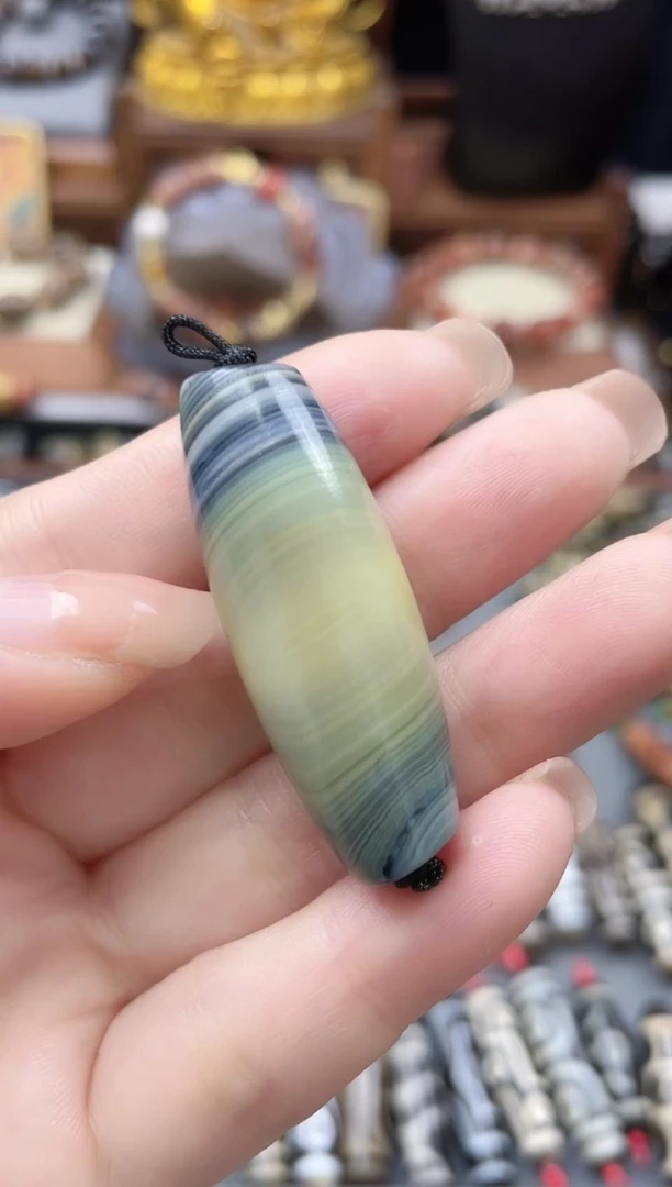 未镶嵌珠珠玛瑙/玉髓天然缠丝单珠