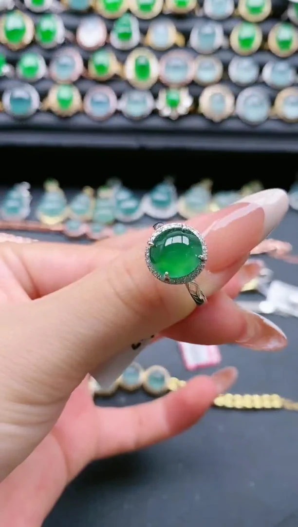【闪购商品】翡翠戒指银S925镶嵌11111