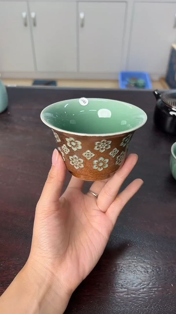 龙泉云间青瓷小米茶器