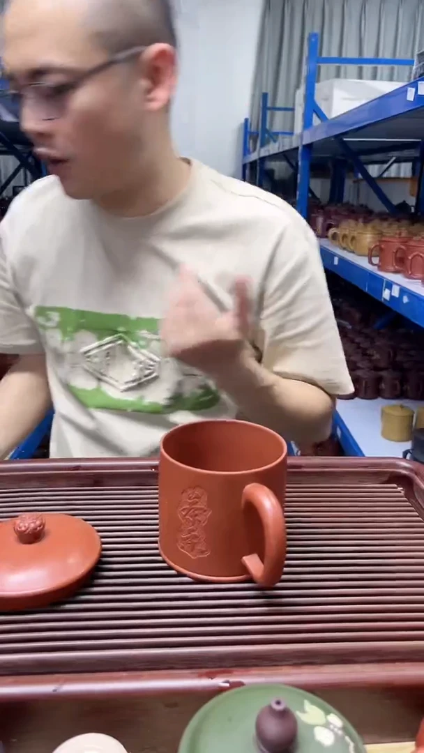 宜兴清水泥茶香盖杯