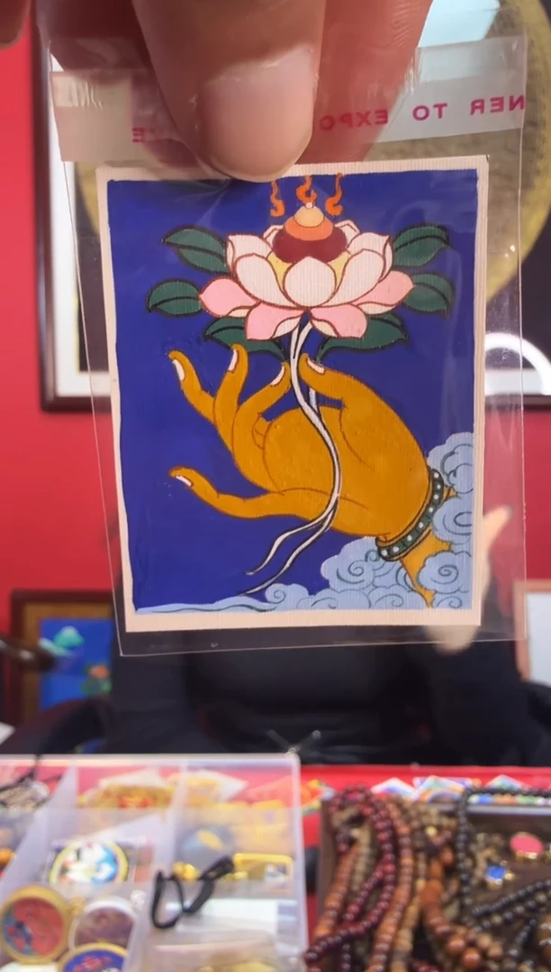 吊坠佛手-热贡纯手绘唐卡