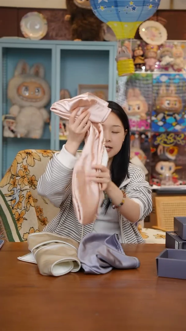 138-贵妇干发帽3个-米+粉+紫