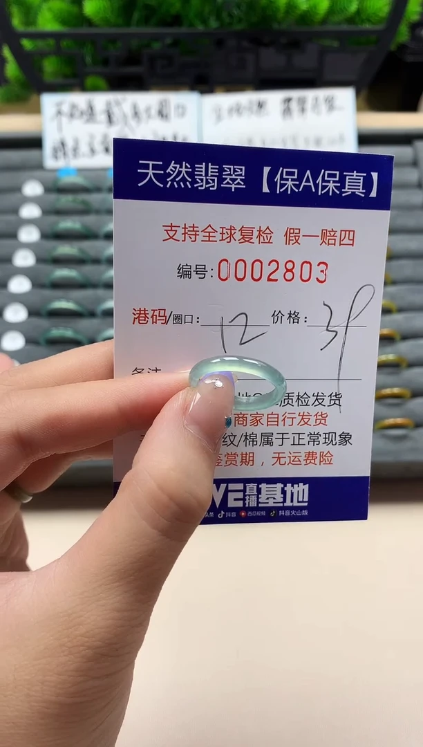 未镶嵌戒指翡翠天然  2803