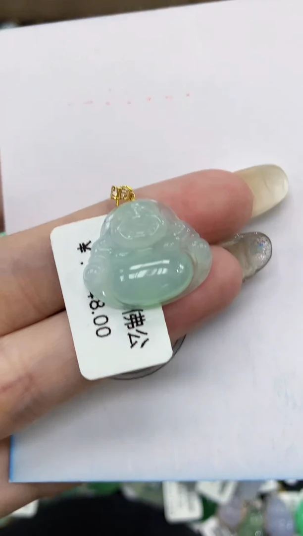 颈饰18K金镶嵌翡翠11111111111