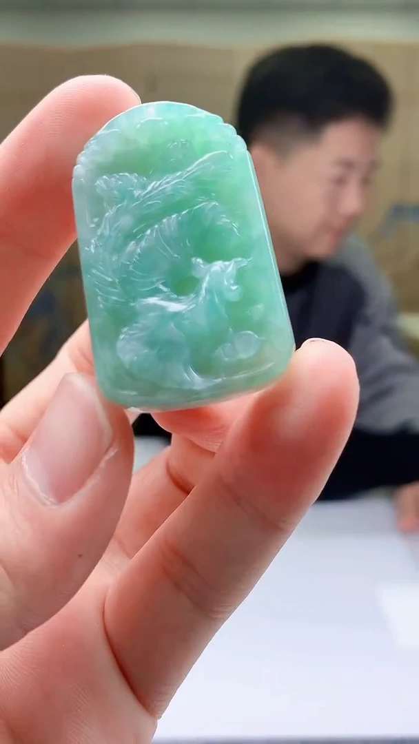 【闪购商品】定制翡翠未镶嵌4917bb-毛货挂件60