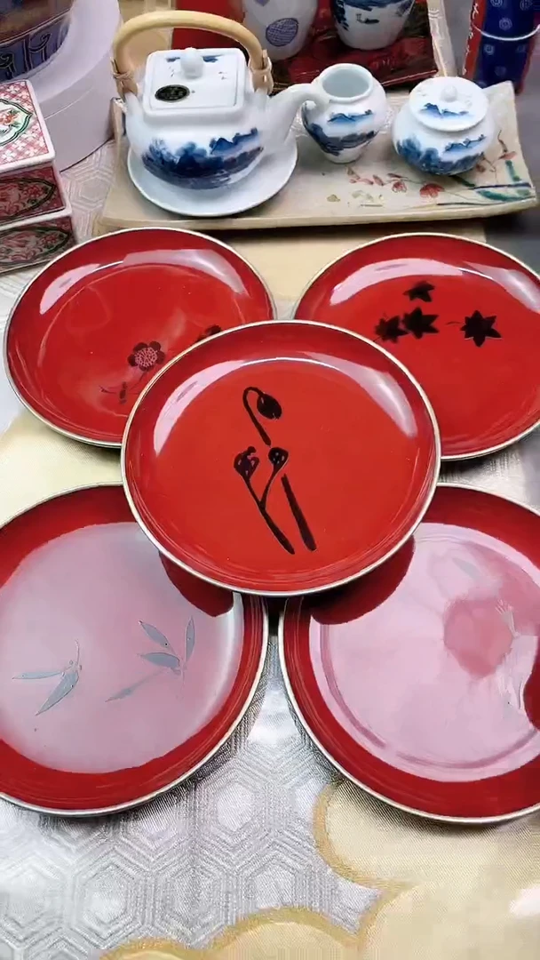 【闪购商品】盘日产实木银边盘五件套