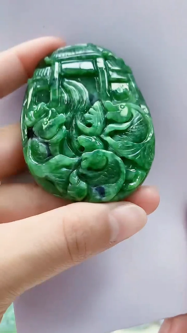 未镶嵌定制翡翠5176lr-毛货挂件48