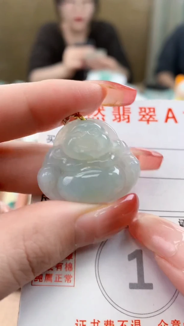 颈饰未镶嵌翡翠 天然A货翡翠挂件