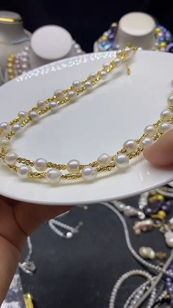 颈饰未镶嵌淡水珍珠多人