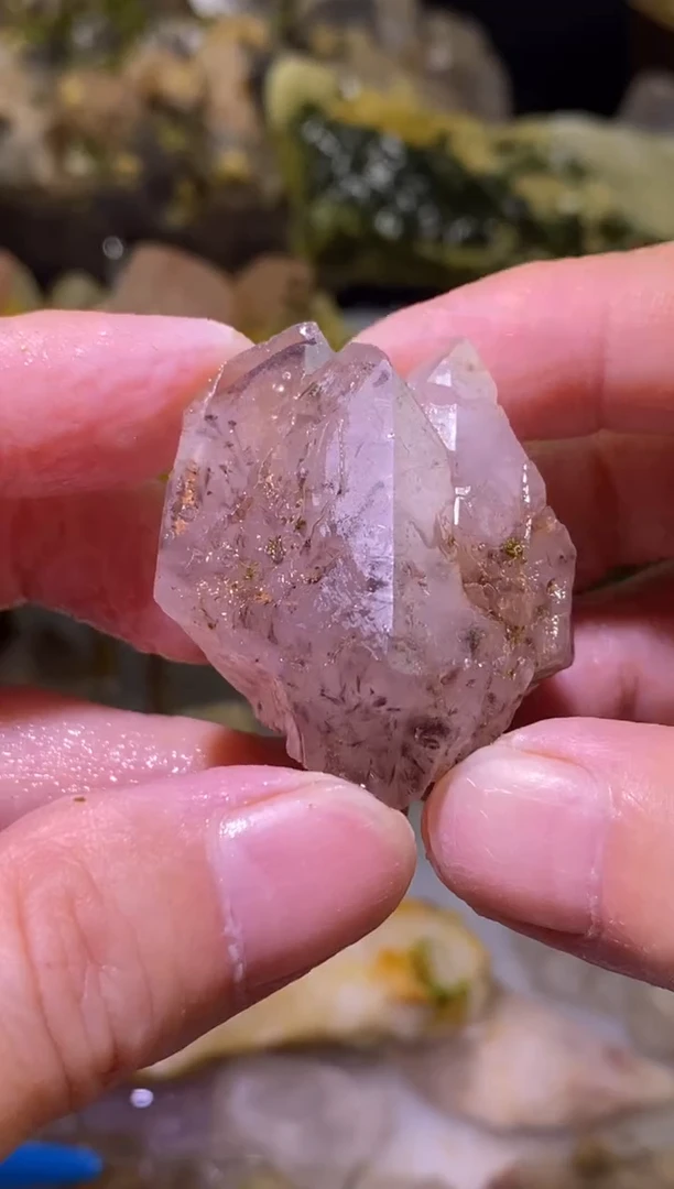 未镶嵌珠宝半成品水晶74号资料库蓝发晶羽毛发美姑超七花园水晶