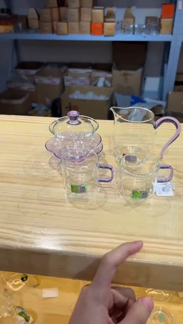 禾器-咏荷盖碗-浅紫色+慕然浅紫++