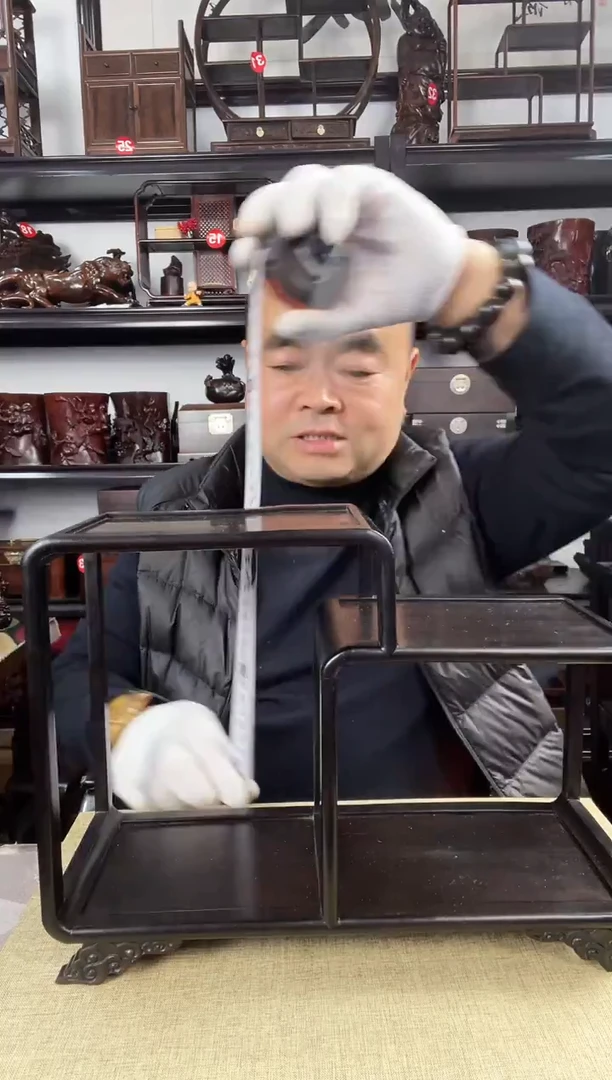 木老李红木工艺品黑二连