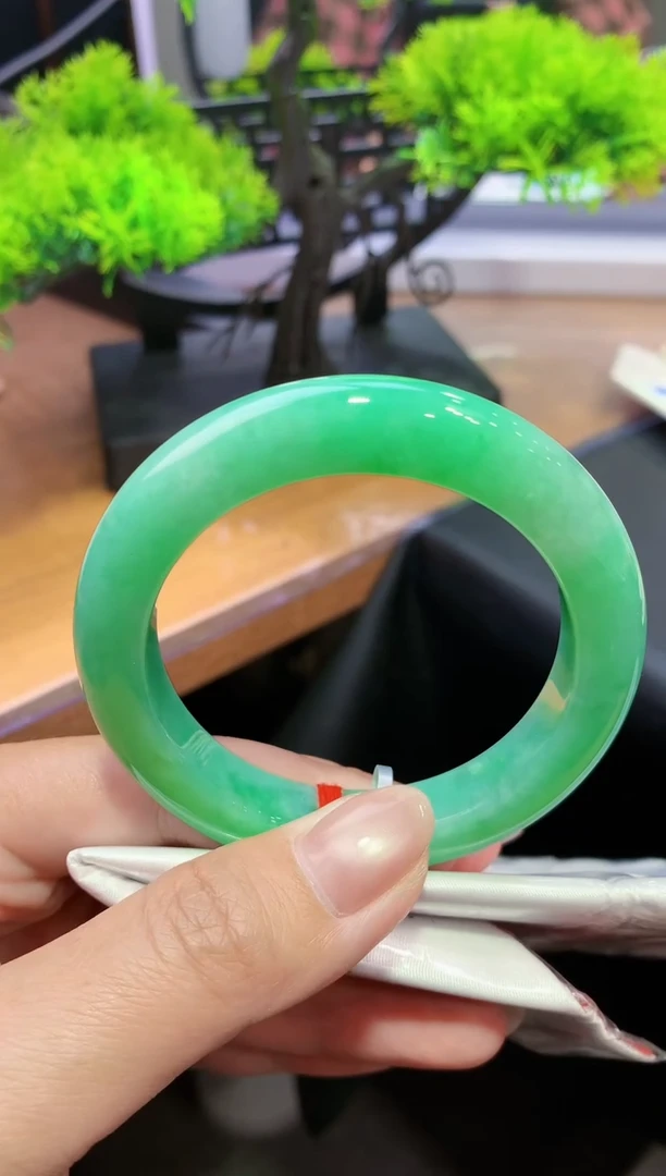 未镶嵌手镯翡翠-k81  天然缅甸A货翡翠53.6正圈